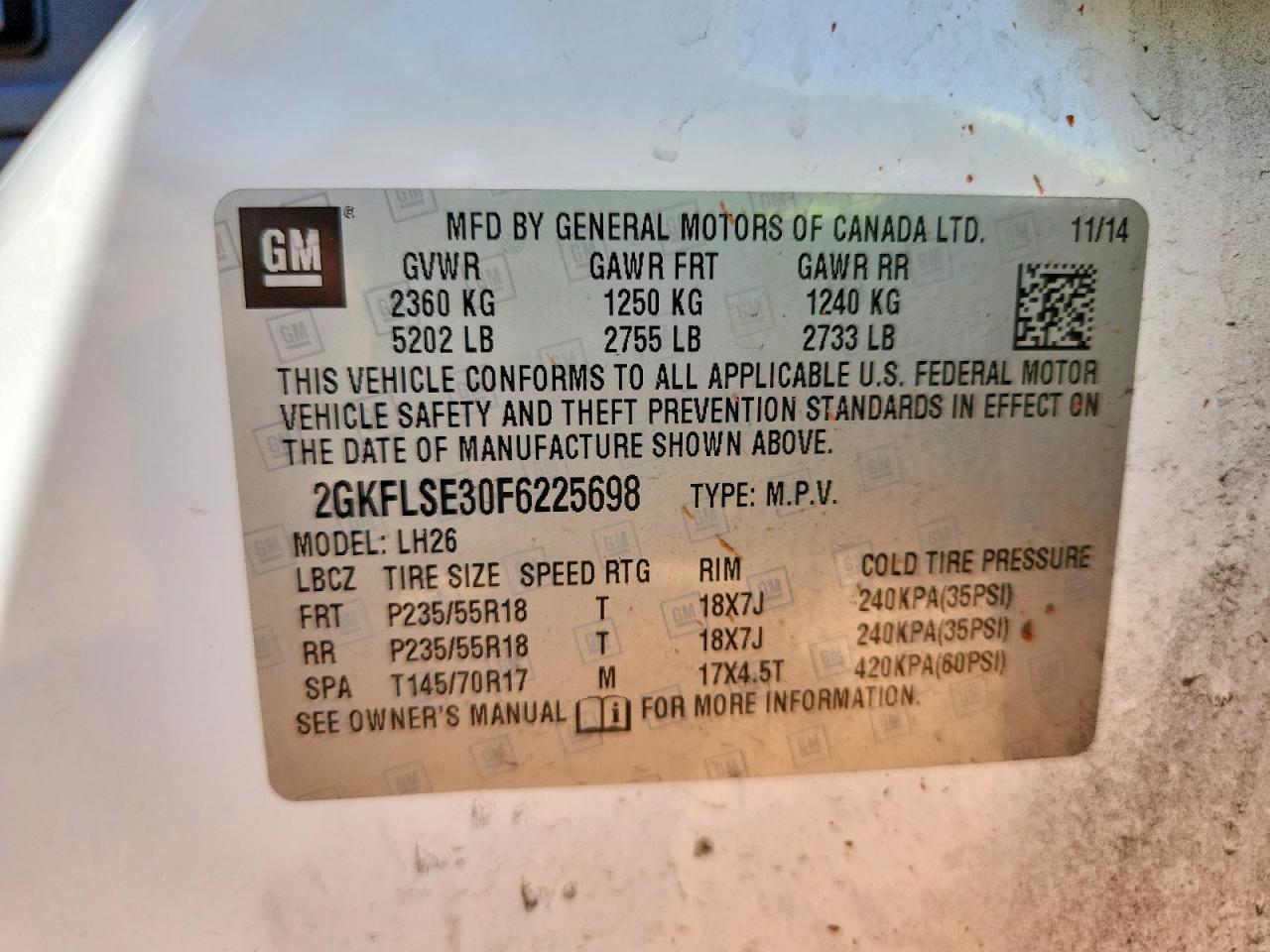 2015 GMC Terrain slt