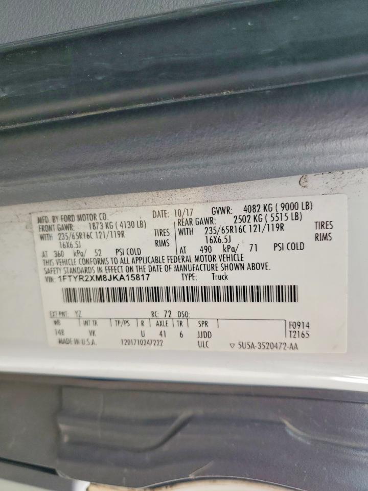 2018 Ford Transit 250 Utility / Service Van