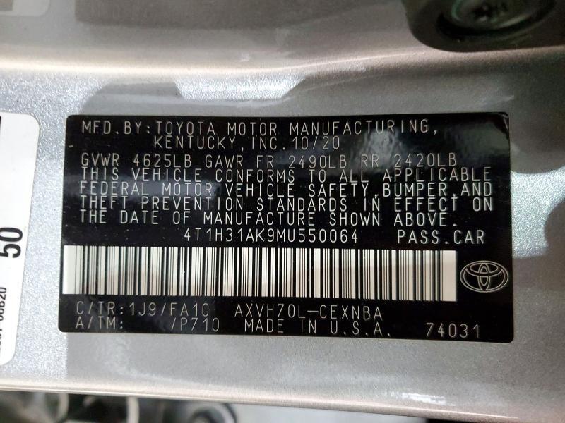 2021 Toyota Camry le