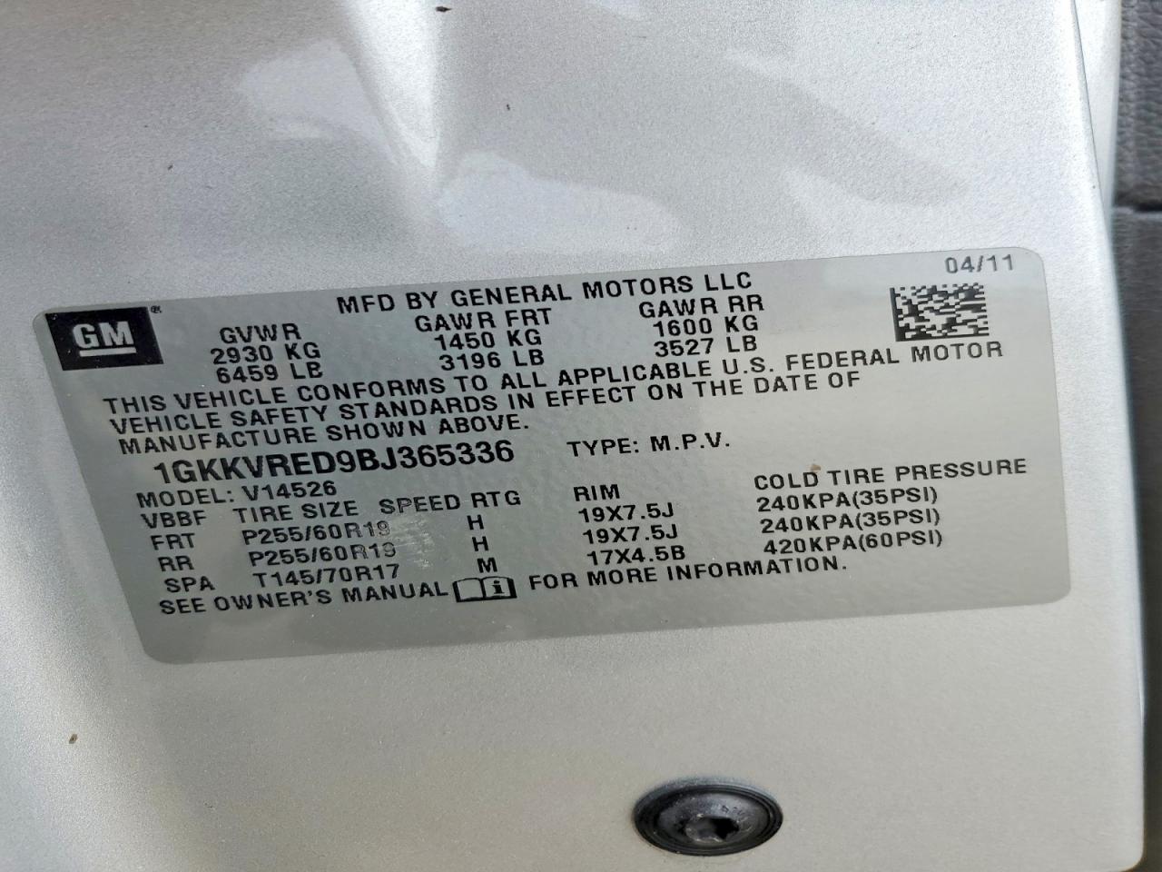 2011 GMC Acadia Slt-1