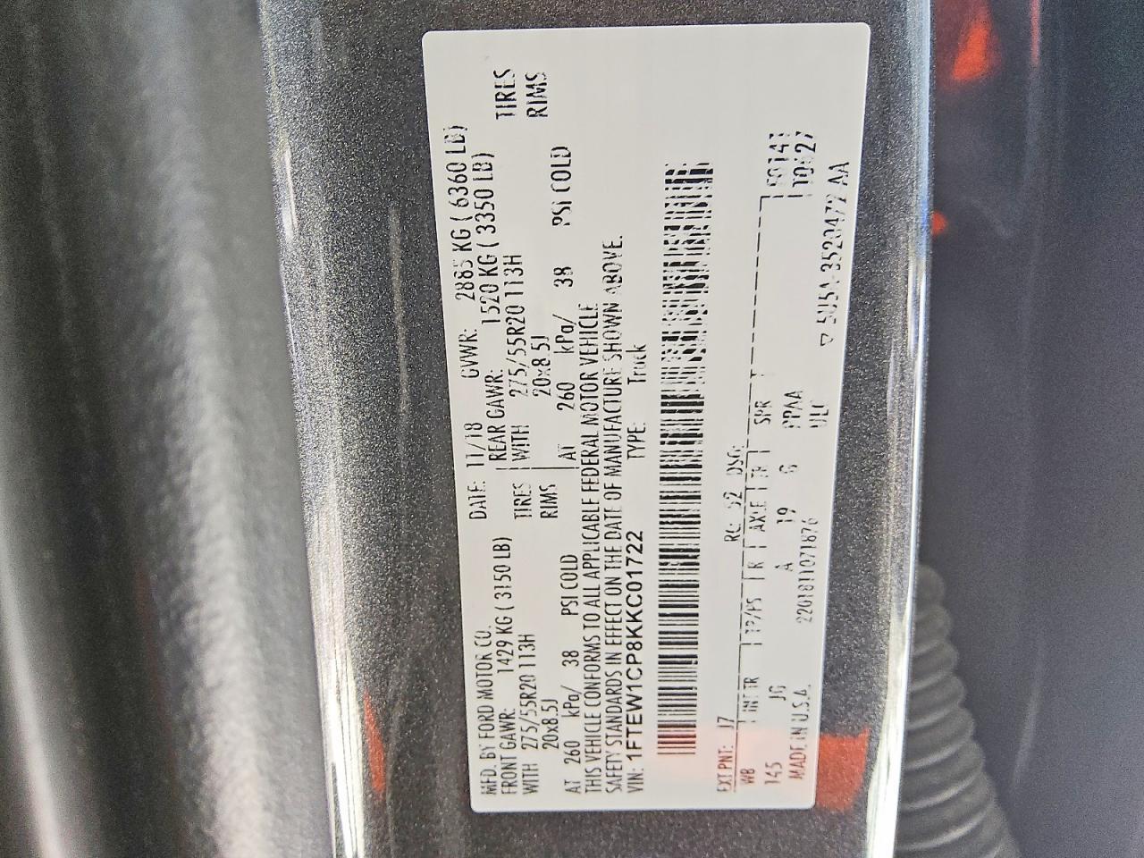 2019 Ford F150 Supercrew