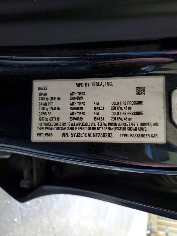 2022 Tesla Model 3