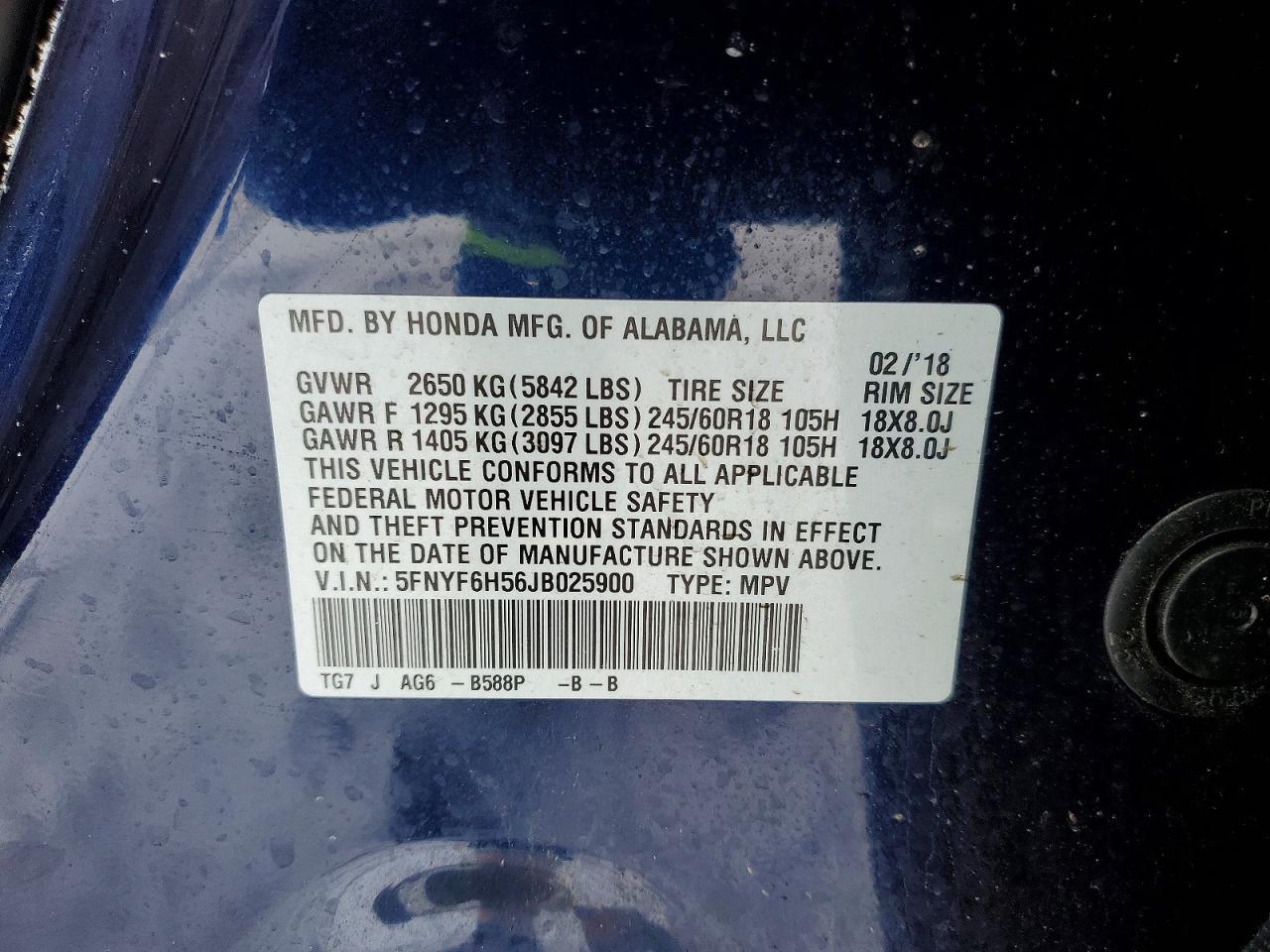 2018 Honda Pilot exl