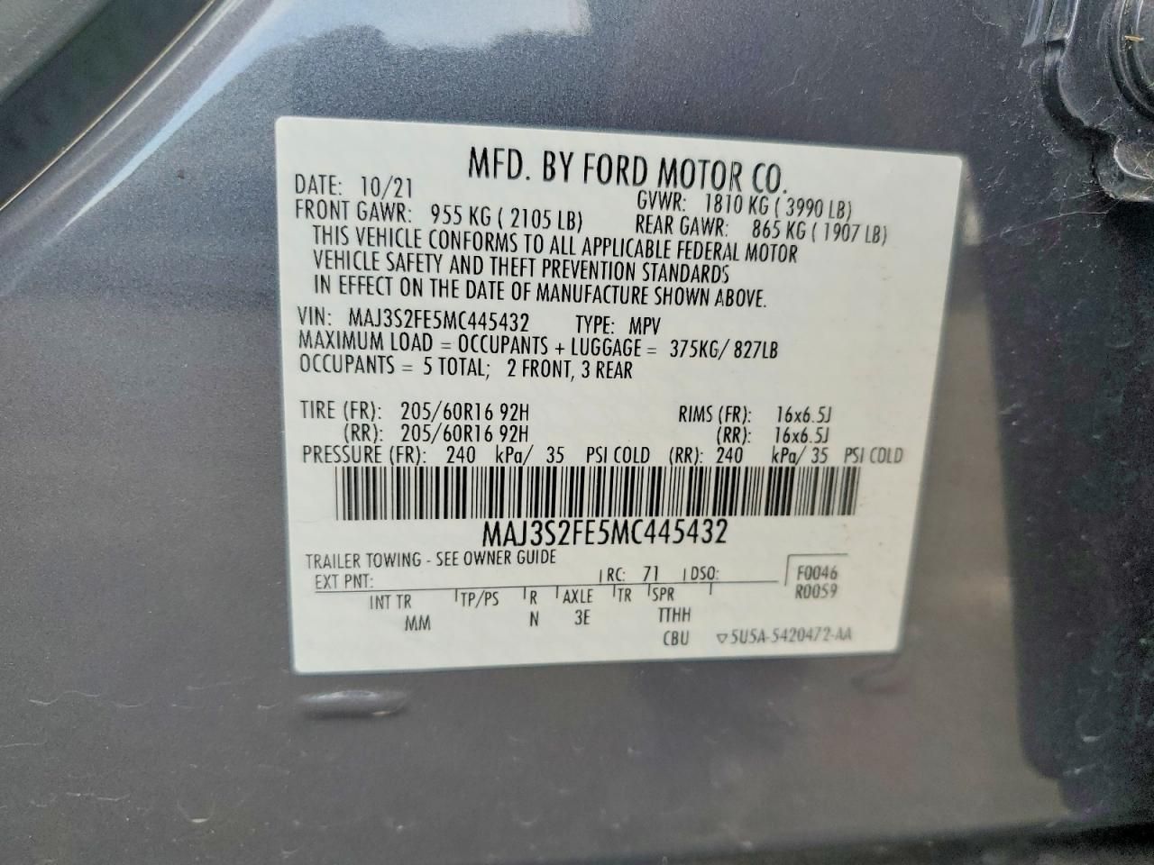 2021 Ford Ecosport s