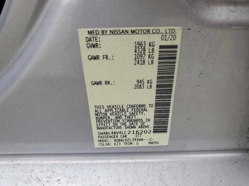 2020 Nissan Altima 2.5 s