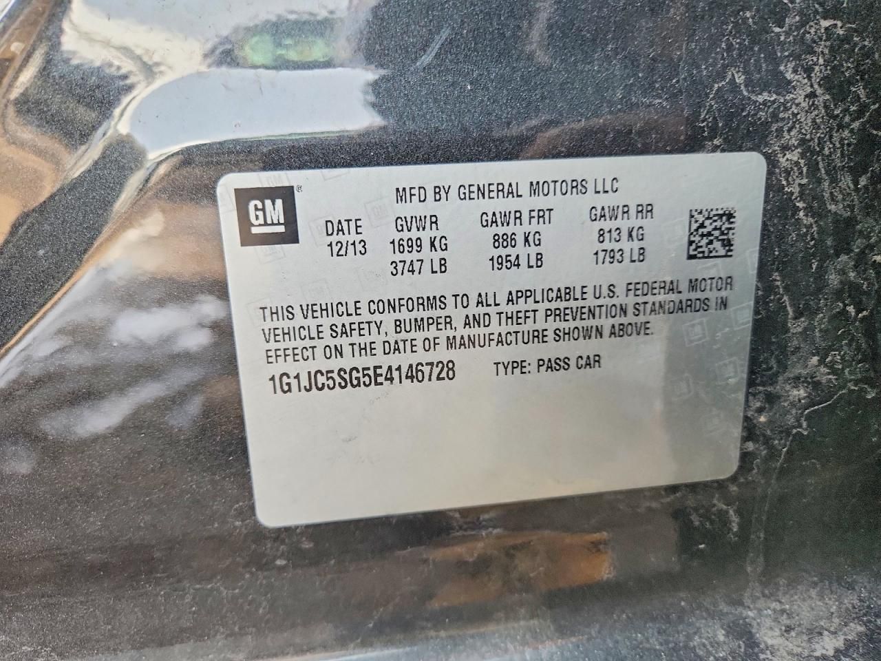 2014 Chevrolet Sonic lt