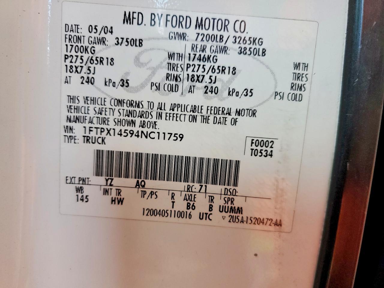 2004 Ford F150