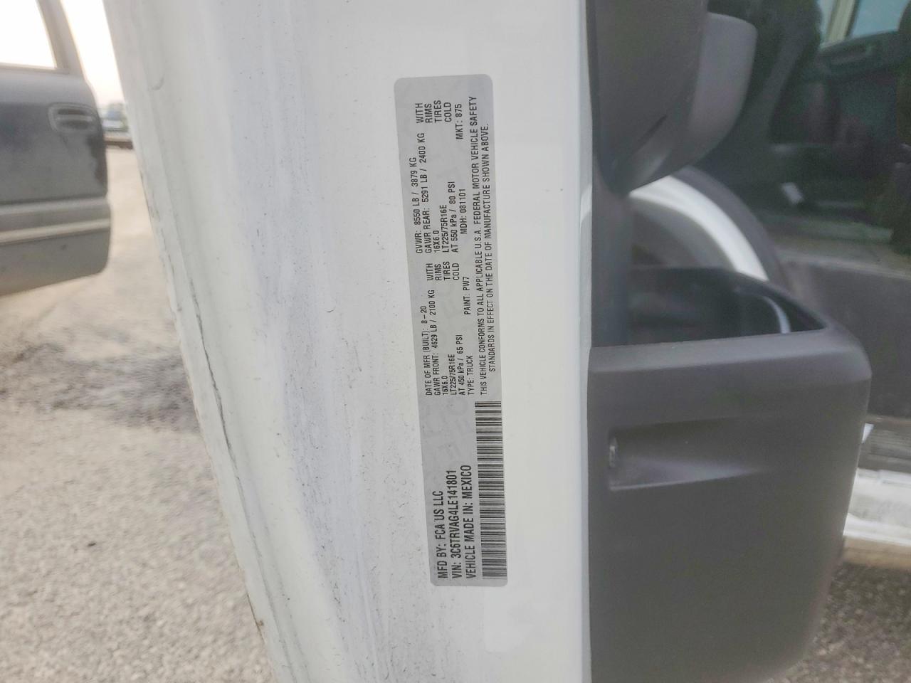 2020 Dodge RAM Promaster 1500 1500