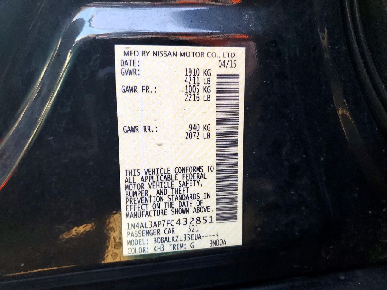 2015 Nissan Altima 2.5