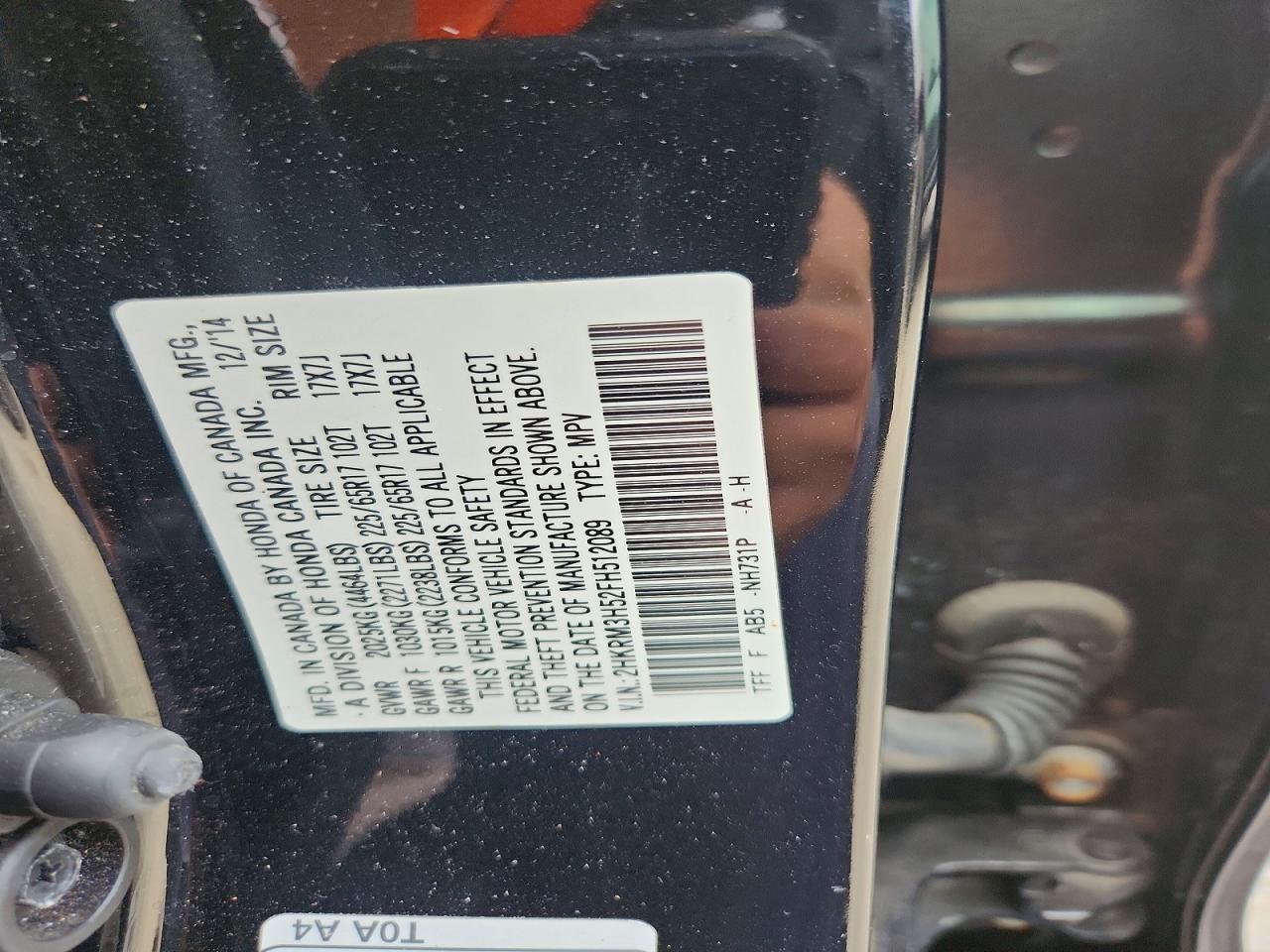 2015 Honda Cr-v ex