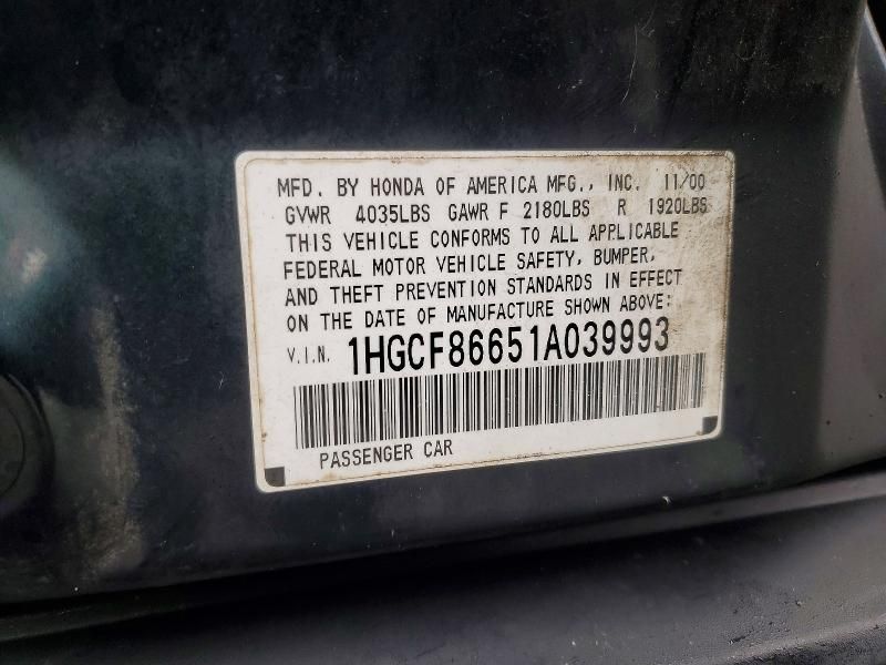 2001 Honda Accord Value