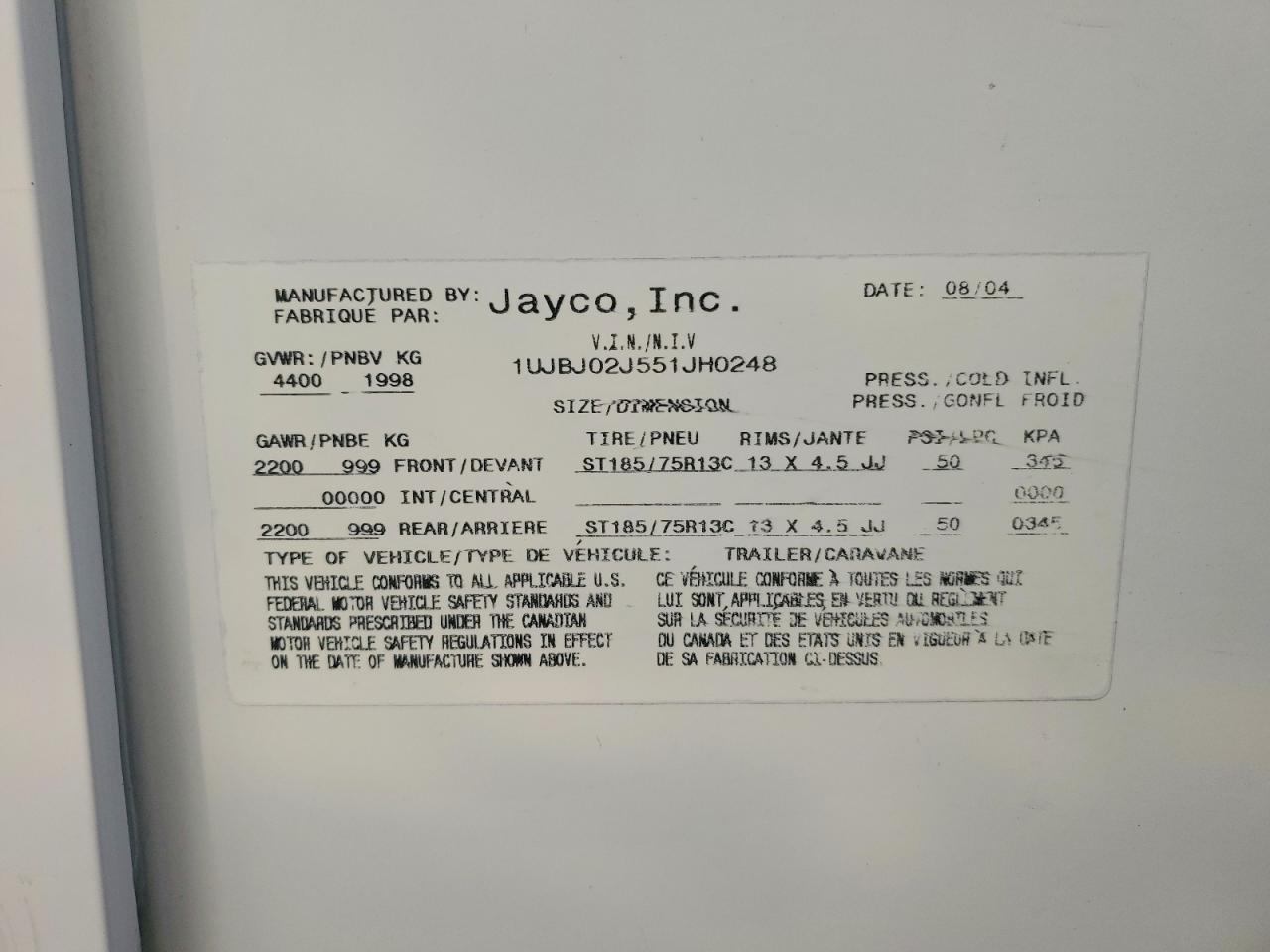 2005 Jayco Trailer-Camper