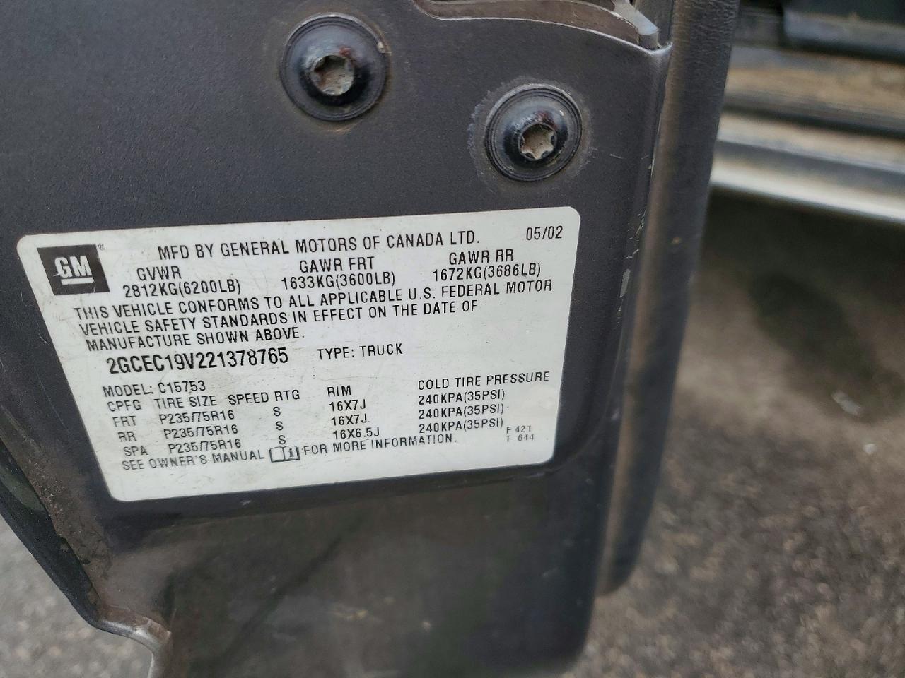 2002 Chevrolet Silverado C1500