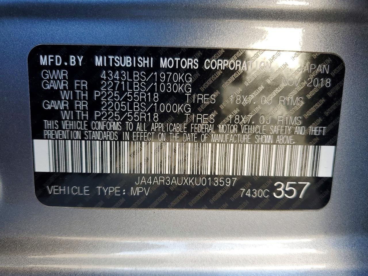 2019 Mitsubishi Outlander Sport es