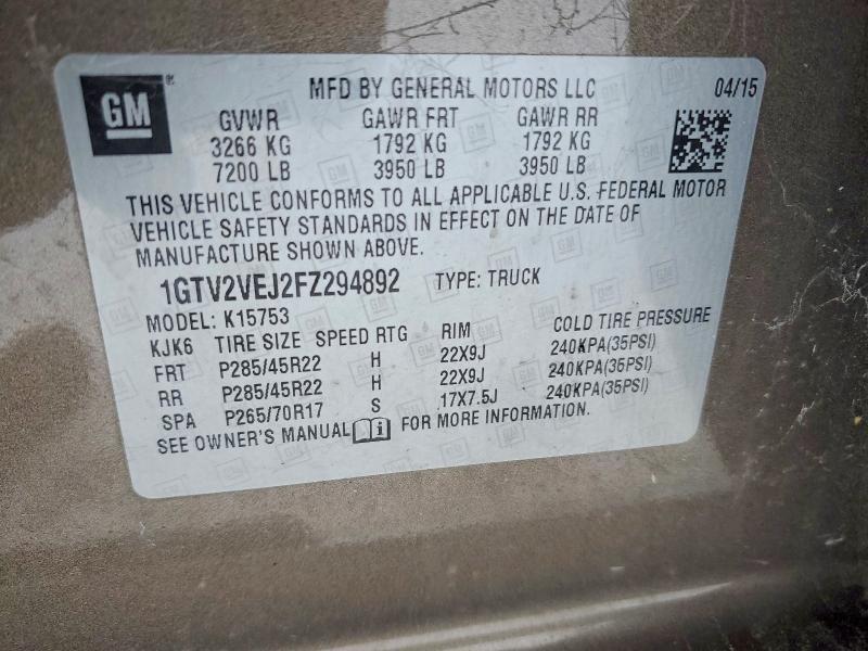 2015 GMC Sierra K1500 slt
