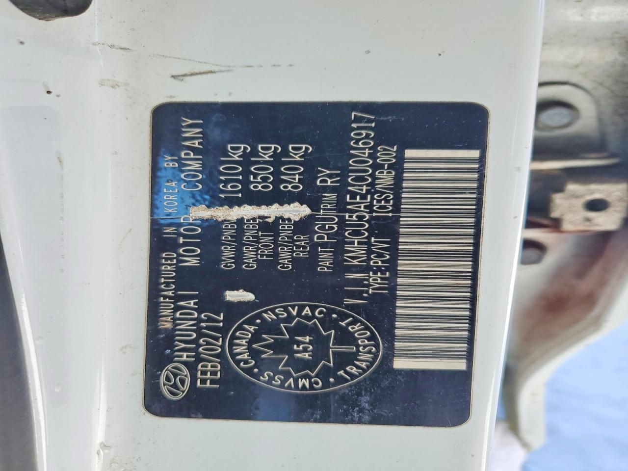 2012 Hyundai Accent gls