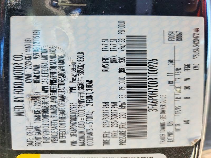 2013 Ford Fusion se