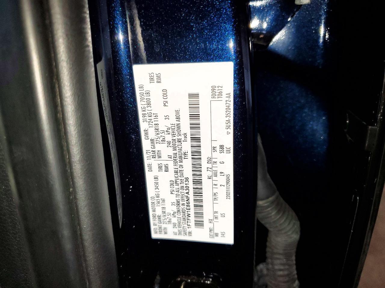 2022 Ford F150 Supercrew