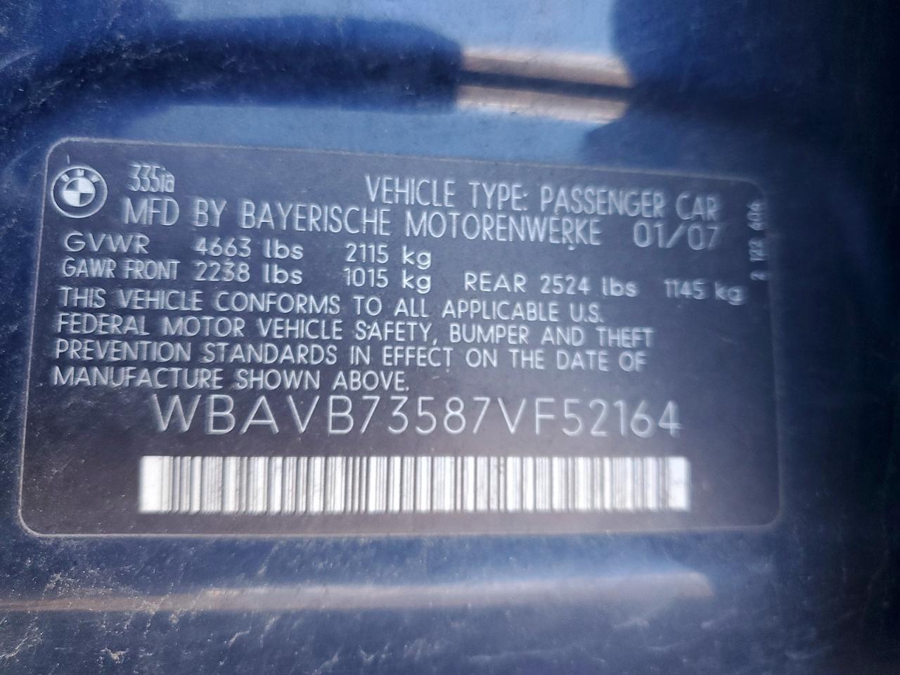 2007 BMW 335 i