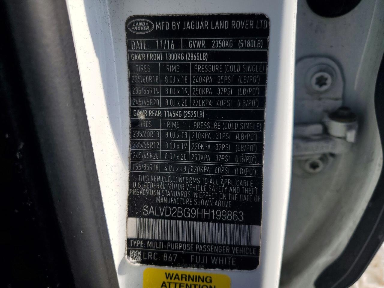 2017 Land Rover Range Rover Evoque hse Dynamic