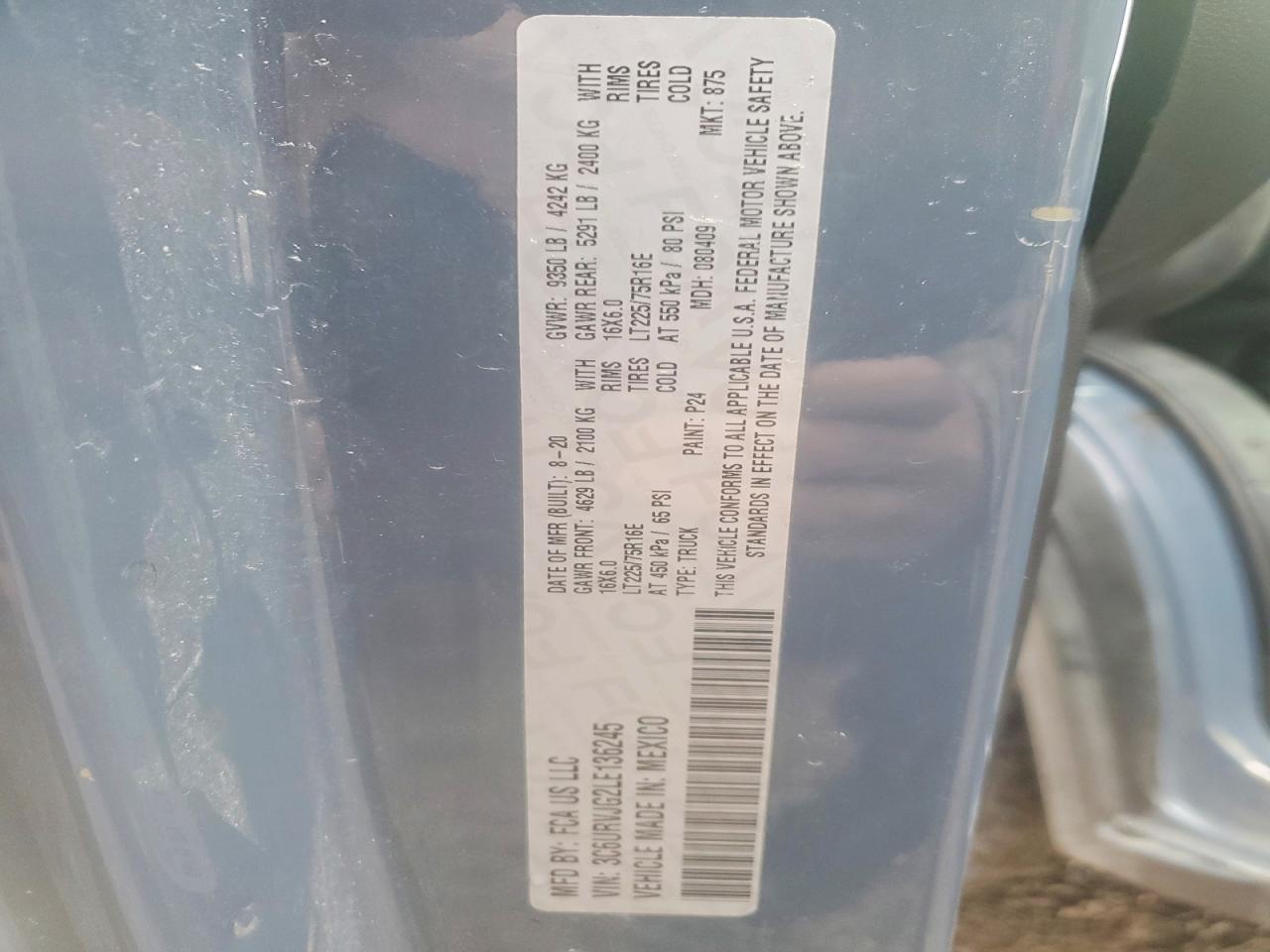 2020 Dodge Ram Promaster 3500 Delivery van