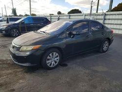 Vehiculos salvage en venta de Copart Miami, FL: 2012 Honda Civic lx