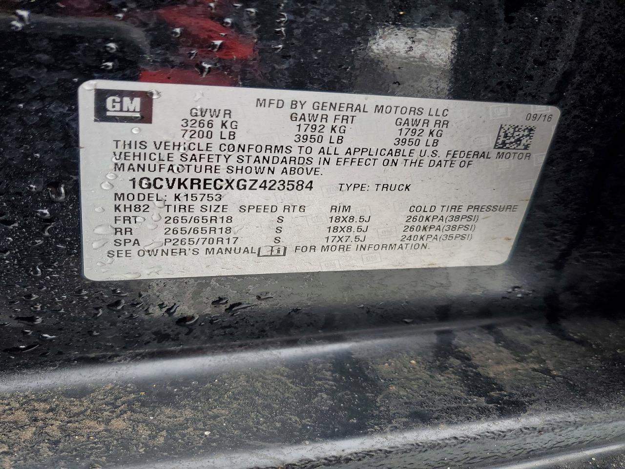 2016 Chevrolet Silverado K1500 LT
