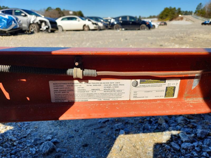 2015 Felling FT-6-T-1 Tilt Deck Equipment Trailer