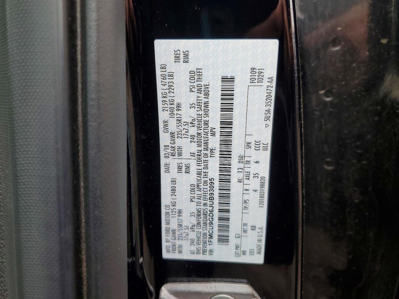 2018 Ford Escape se