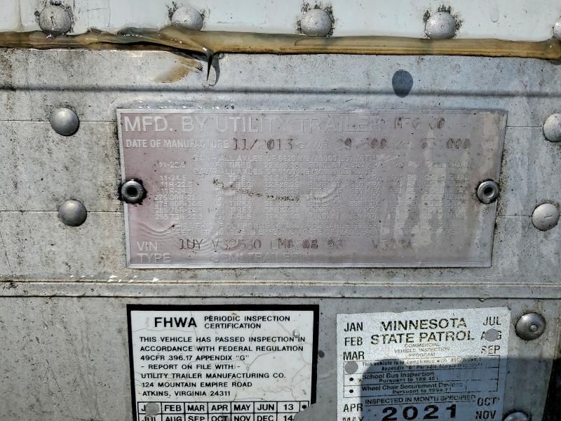 2014 Utility VS2RA Refrigerated Van Trailer