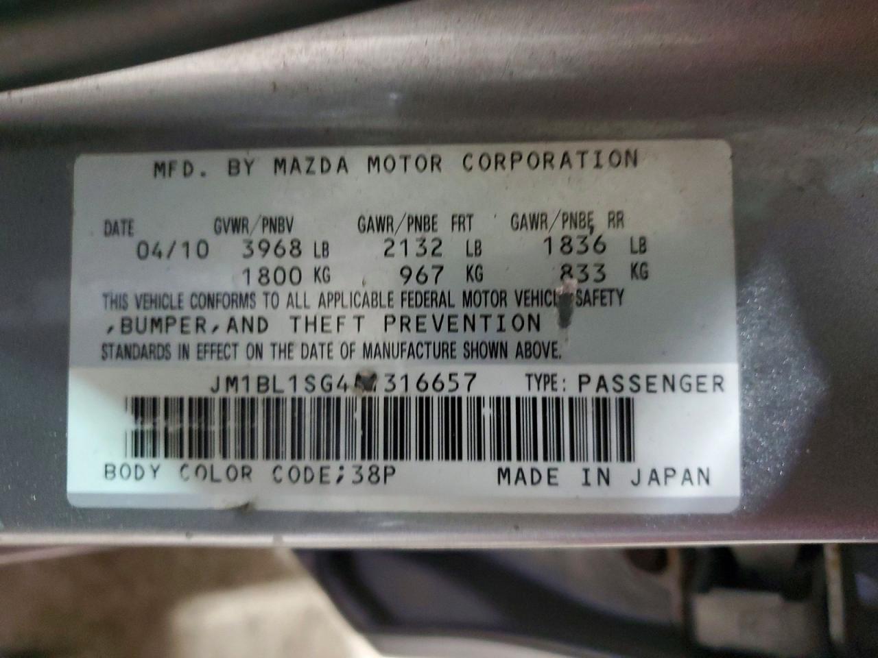 2010 Mazda 3 I