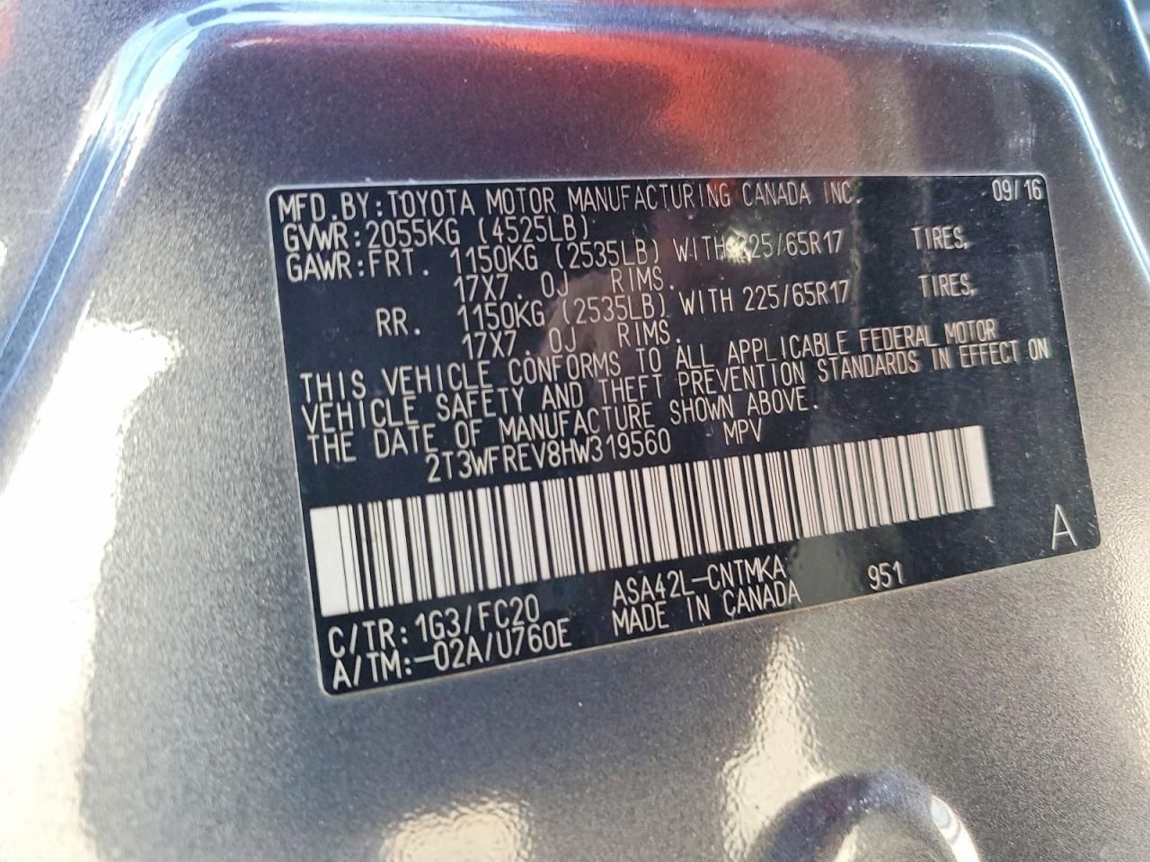 2017 Toyota Rav4 xle