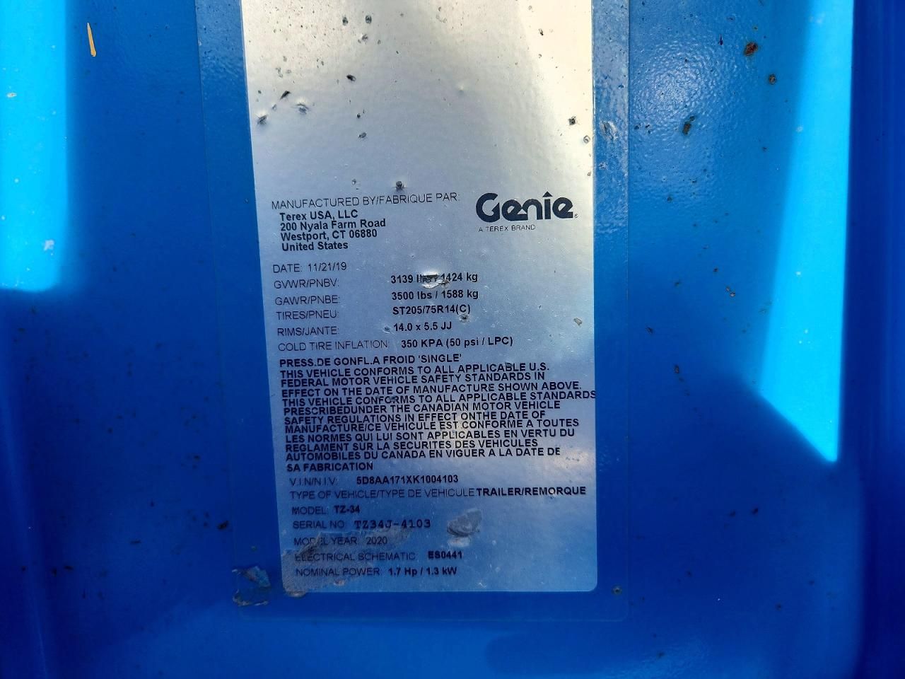 2020 Terx TB42-Boom Lift