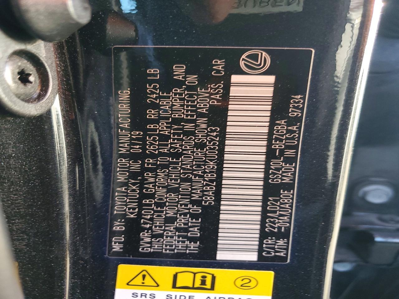 2019 Lexus Es 350