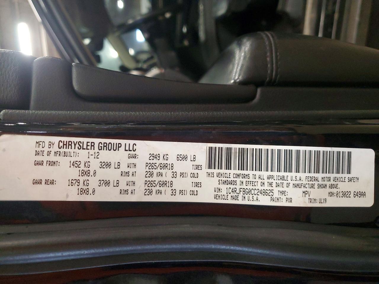 2012 Jeep Grand Cherokee Limited