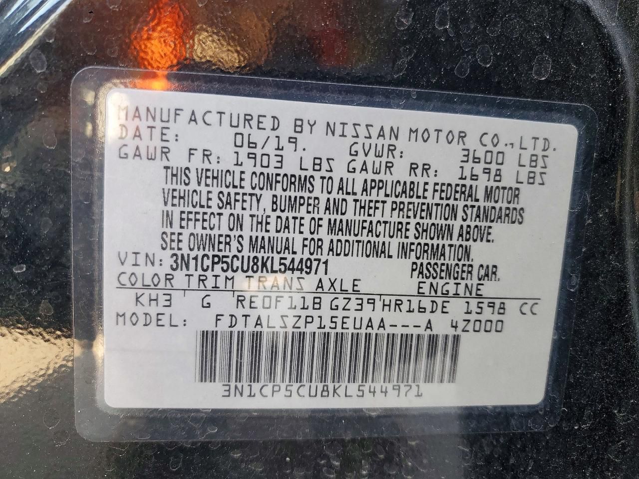 2019 Nissan Kicks sv