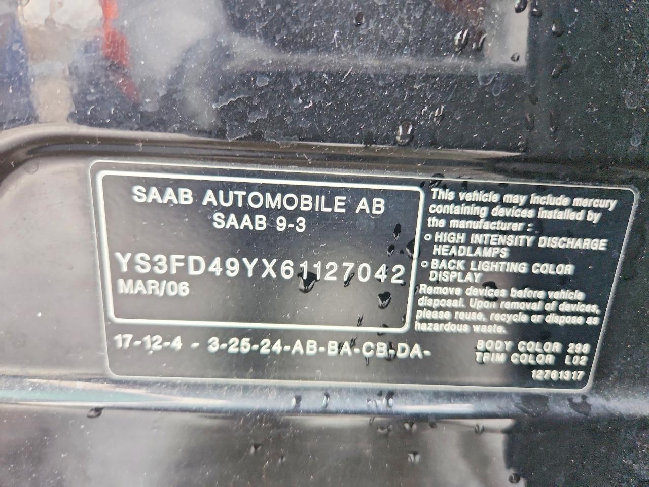 2006 Saab 9-3