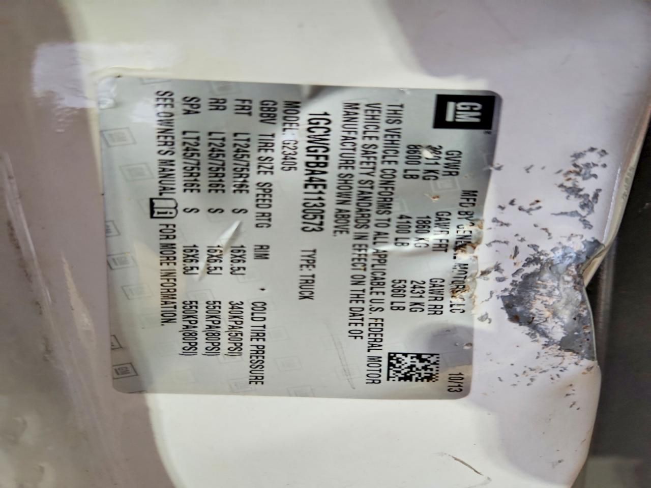 2014 Chevrolet Express G2500