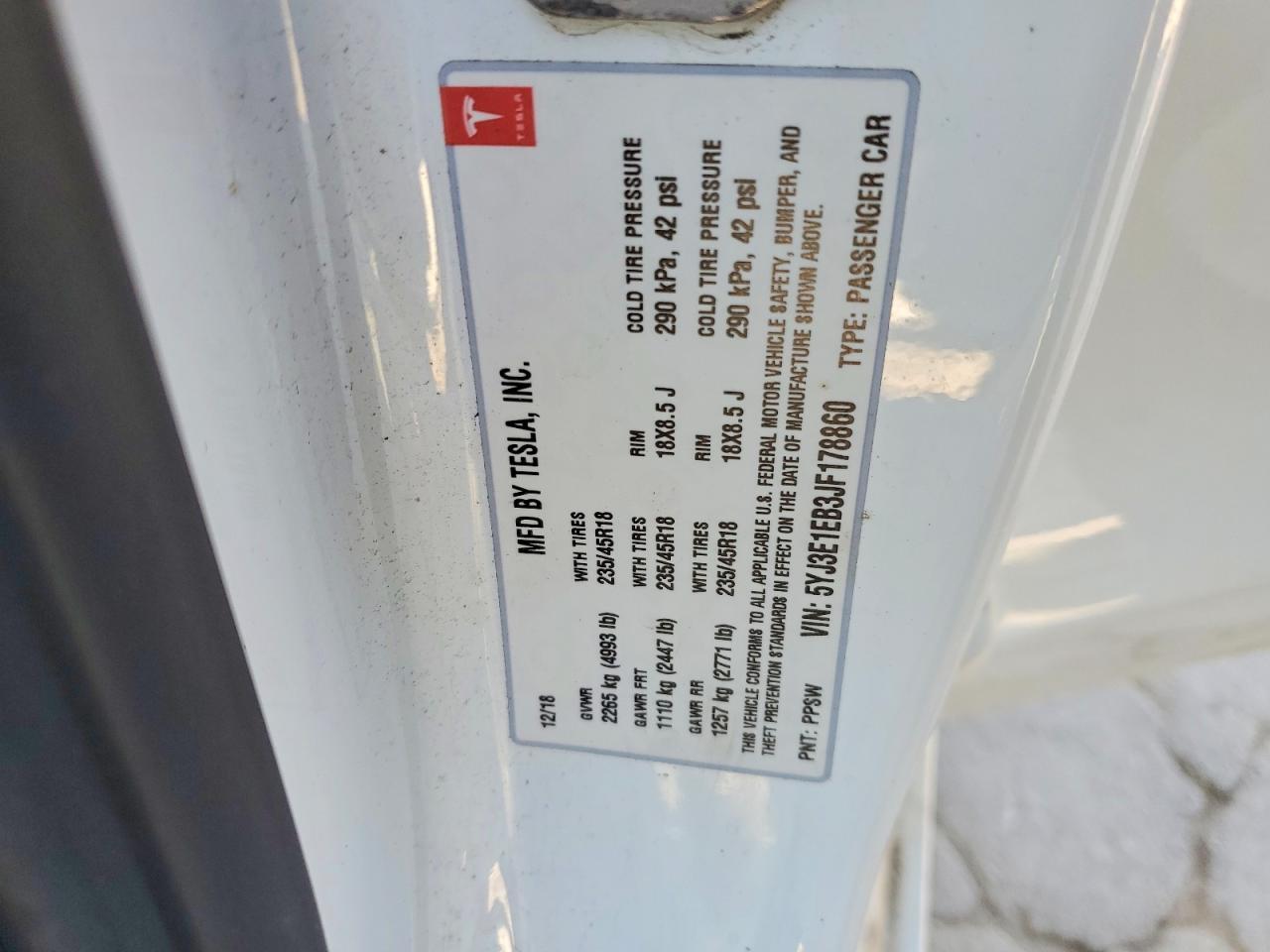 2018 Tesla Model 3