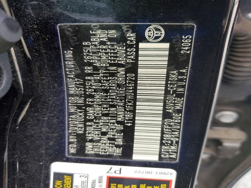 2017 Toyota Camry le