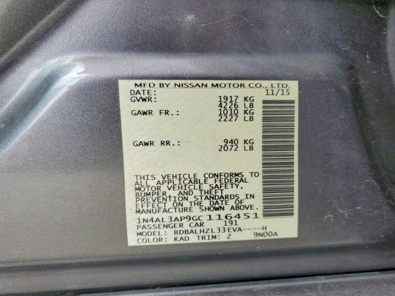 2016 Nissan Altima 2.5 sr