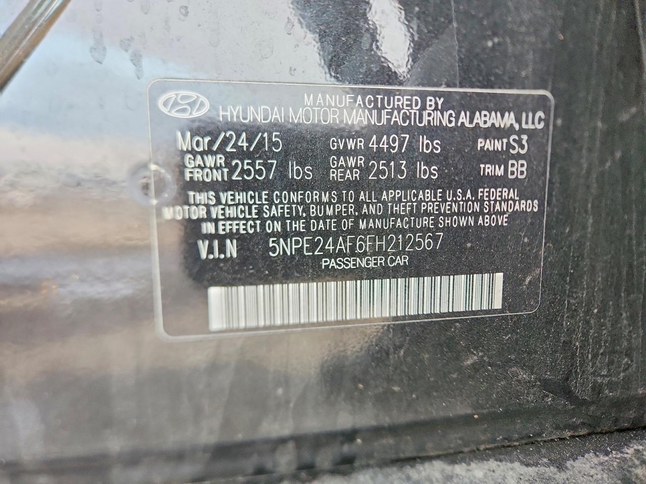 2015 Hyundai Sonata se