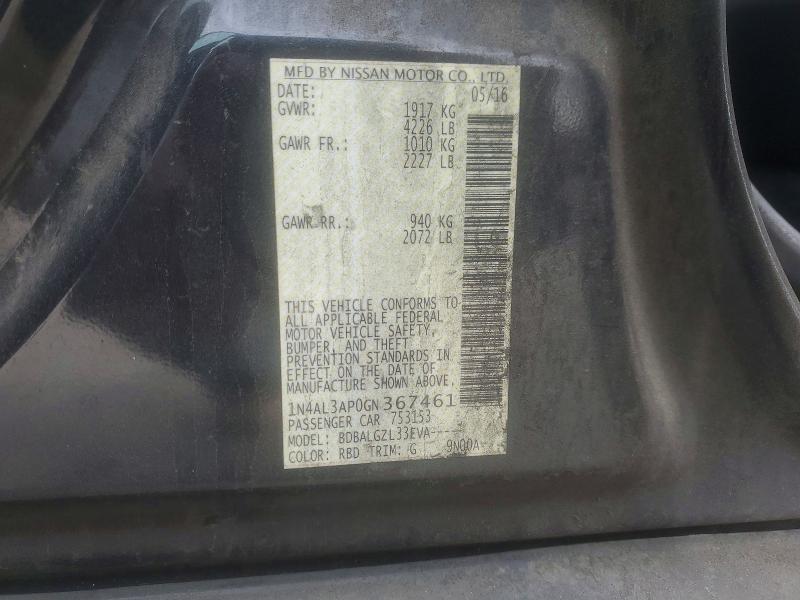 2016 Nissan Altima 2.5 s