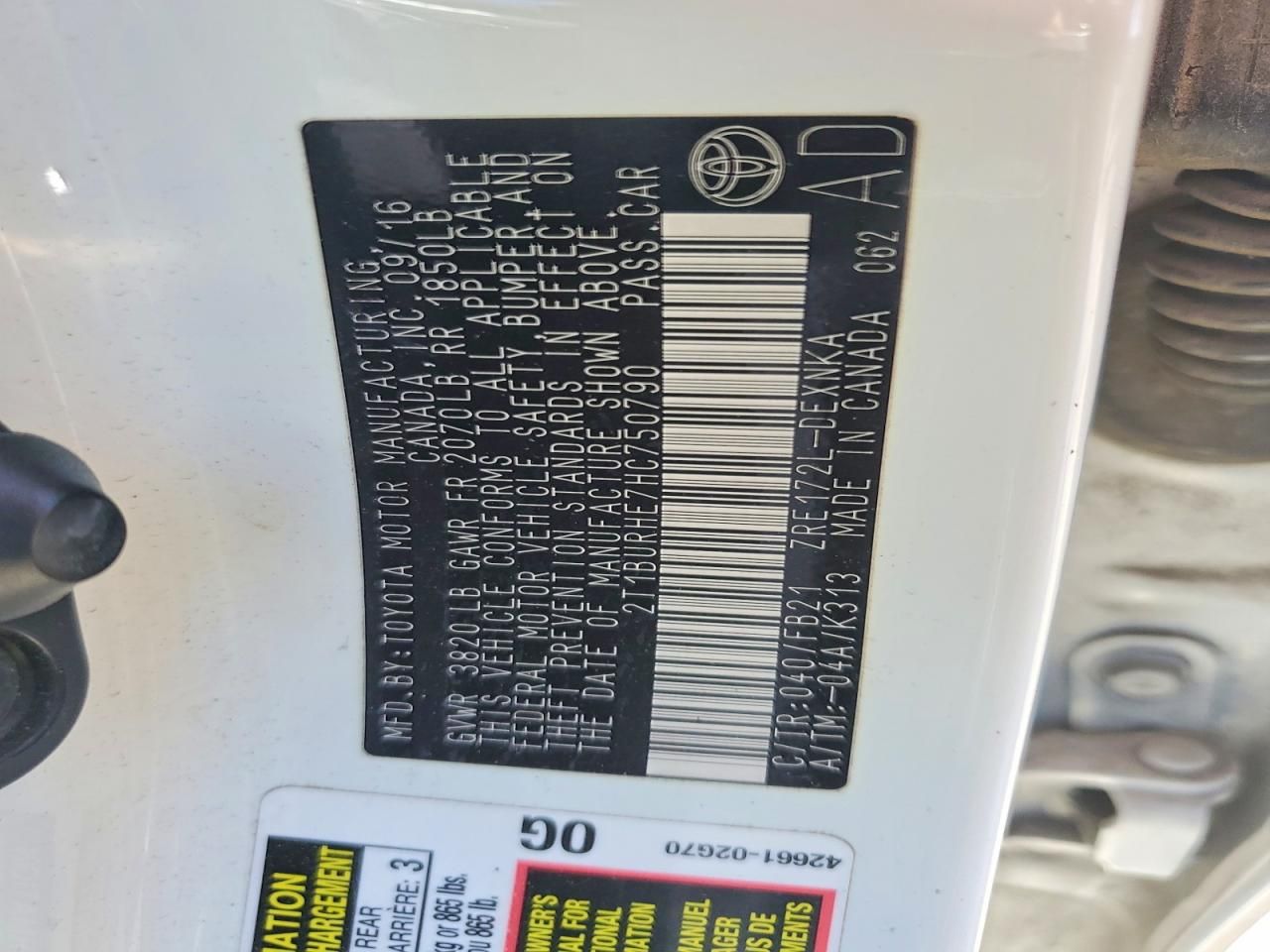 2017 Toyota Corolla l