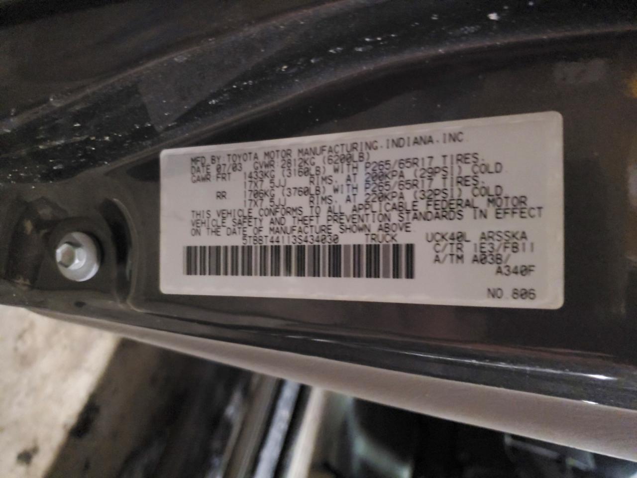 2003 Toyota Tundra SR5