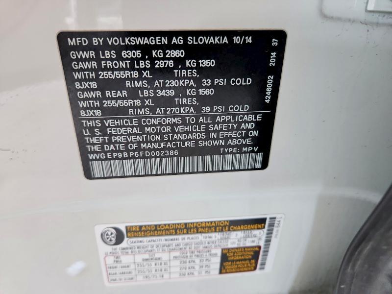 2015 Volkswagen Touareg V6 tdi