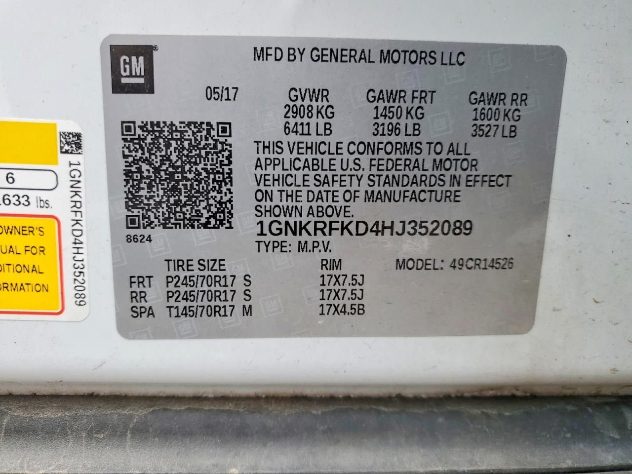 2017 Chevrolet Traverse ls