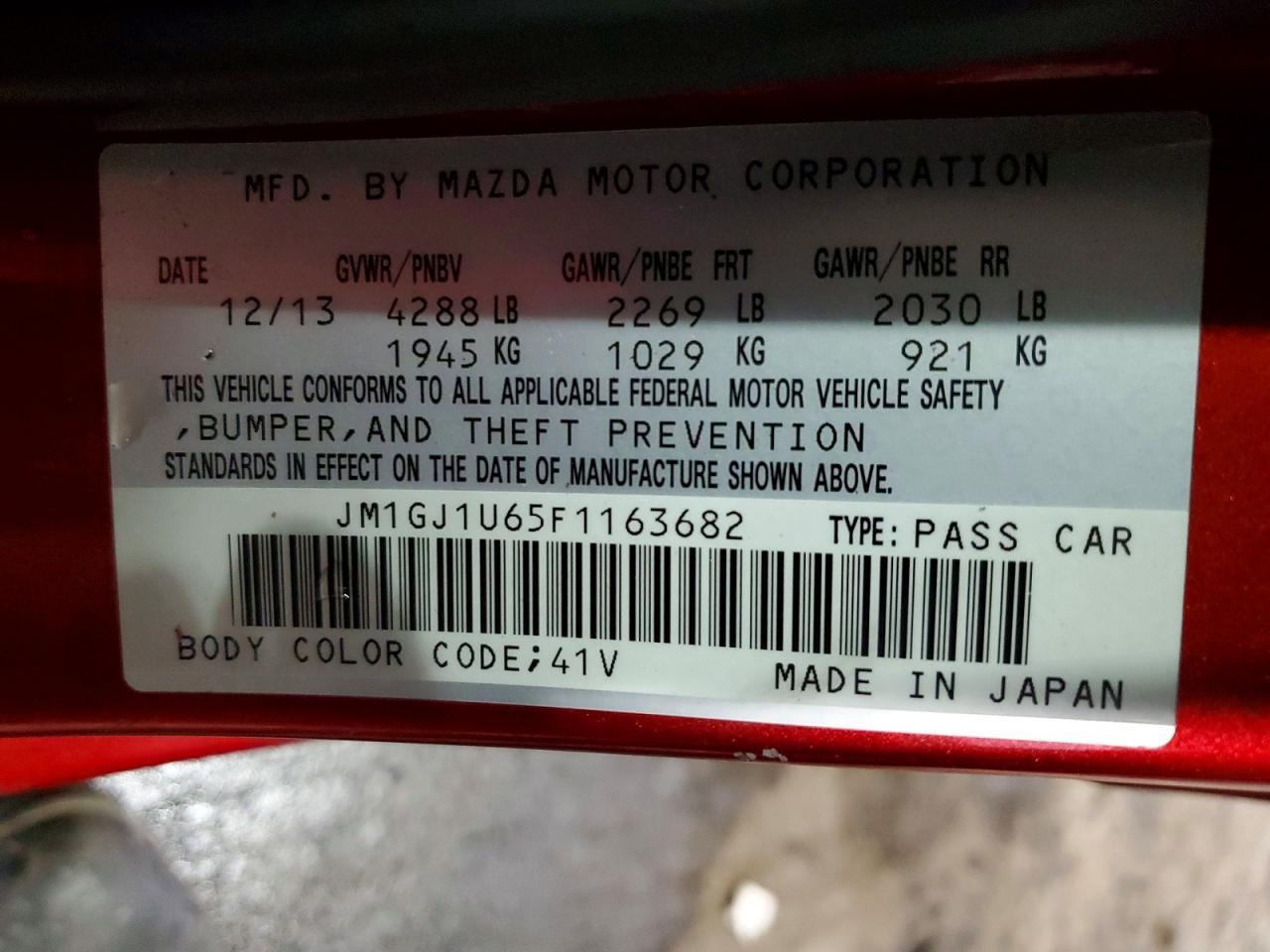 2015 Mazda 6 Sport