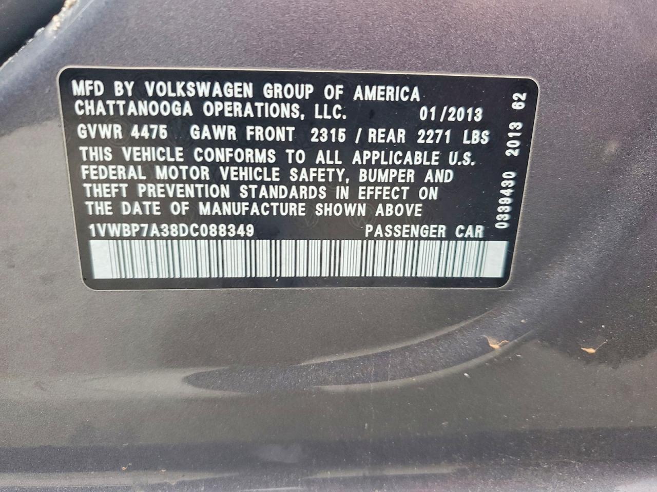 2013 Volkswagen Passat se