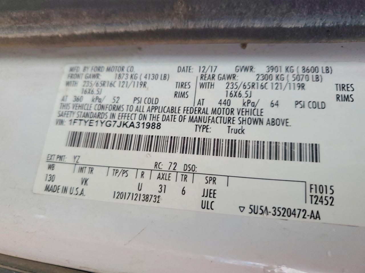 2018 Ford Transit 150 Delivery Van
